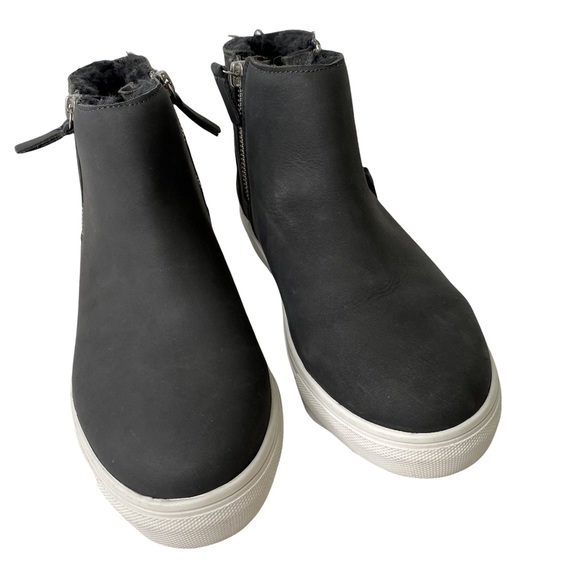 J/Slides Poppy Shearling Leather Booties Zipper Faux Fur Lined Waterproof Size 8 - Picture 14 of 16